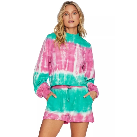 Beach Riot Ava Sweatshirt Shorts Tie Dye Set sz XS - Picture 3 of 10